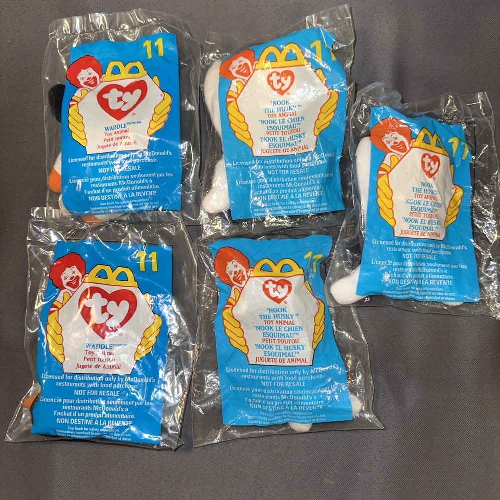 Lot Of 90+ Ty McDonalds Beanie Babies 1999 2000 NEW Unopened + Happy Meal Bags - Picture 12 of 16